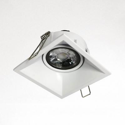 China Indoor Led Lighting Modern Square Recessed Indoor LED Spotlight Cover Fixture GU10 MR16 Downlight Housing Frame for sale