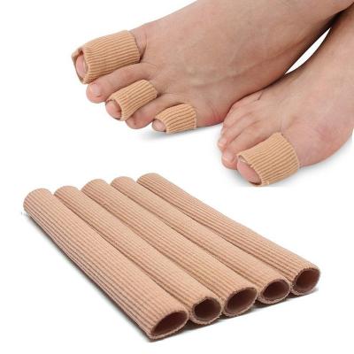 China For Finger Cuttable Toe Tubes Sleeve Bandage Protector Elastic Cloth Silicone Gel Toes for Corn and Calluses for sale