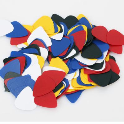 China Colorful Soft Edges ABS Slim Random Colors Bass Plectrum Guitar Picks Wholesale 0.46mm Acoustic Electric for sale