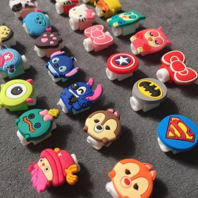 China USB Charger Cable Cartoon Cable Protector iPhone USB Data Line Earphone Cord Charging Pad for sale