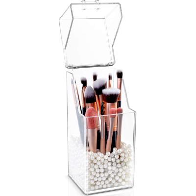 China Sustainable Cosmetic Acrylic Make Up Brush Holder Makeup Organizer for sale