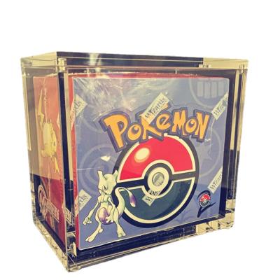 China ETB Environmental Friendly Custom Display Case With Magnet Lid Acrylic Booster Box Display Case With Screw Set Closure Protector Case for sale