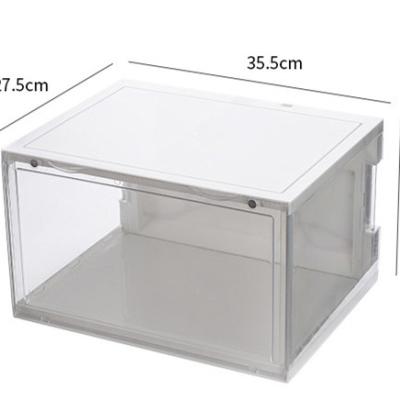 China High Quality Transparent Clear Acrylic Plastic Stackable Shoe Storage Box Iris Dust Proof Underbed Sliding for sale