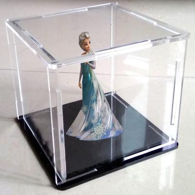 China Customized Logo Custom Acrylic Transparent Dustproof Box, Square With Cover, Desktop Doll Storage Display Cover Handmade Storage Box for sale