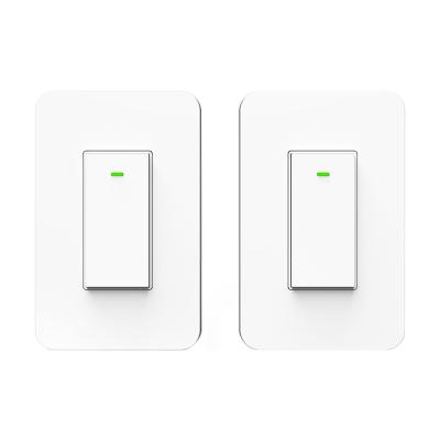 China 1 type tuya band 2 way wifi smart lamp switch 2 way remote control mobile remote control compatible US switch for sale