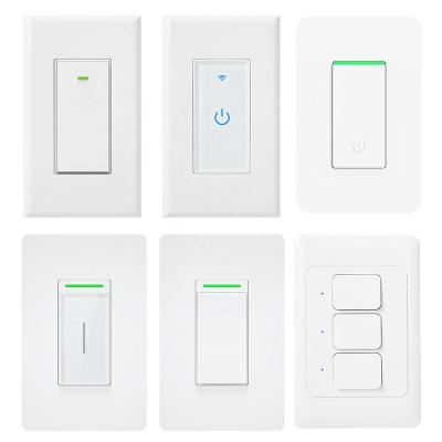 China Smart Home Wifi Timer Switch 3 Way Mobile Remote Control Standard Wireless Switch US wifi Remote Switch for sale