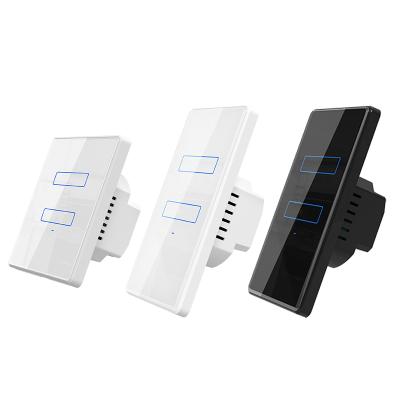 China US Smart Home System Smart Lamp Switch 2.4GHz WiFi Smart Wall Touch Screen Touch Switch Glass Smart Switch for sale