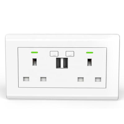 China UK Tuya Wifi App Tuya Wireless Power Socket Smart Smart WiFi Smart Plug Socket for sale