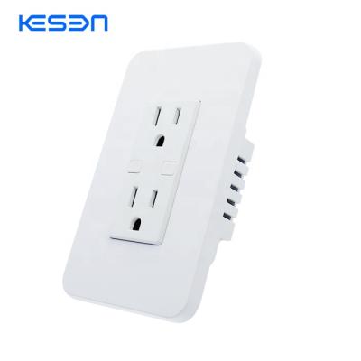 China Mobile Remote Control Switch Remote Control Dual Standard 3pin Wall Socket US WiFi Smart Home Plugs for sale