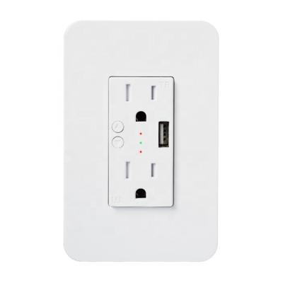 China Mobile Remote Control American Style USB Charger Wall Outlet Smart Home WI fi Wall Socket With USB WiFi Smart Wall Socket for sale