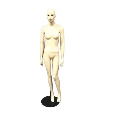 China Customized Clothes Show Custom Female Mannequin Stand Realistic Full-body Skin-color Woman Mannequin With Makeup Face For Window Display for sale