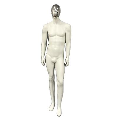 China New Plus Size Fashion Dipped Face Full Body Male Chrome Mannequin With Changeable Face Sexy Realistic Fiberglass Mannequin for sale