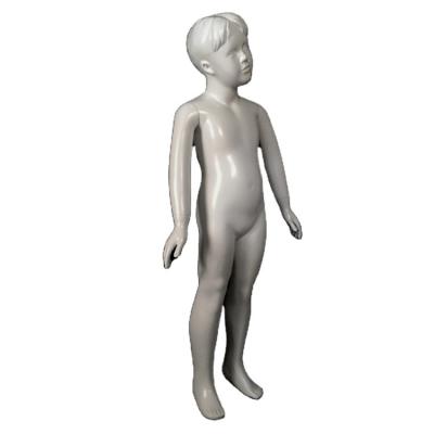 China Customized Wholesale Customized White Kids Full Body Fiberglass Mannequin Stand Realistic Little Kids Dress Shape Dummy For Shop Display for sale