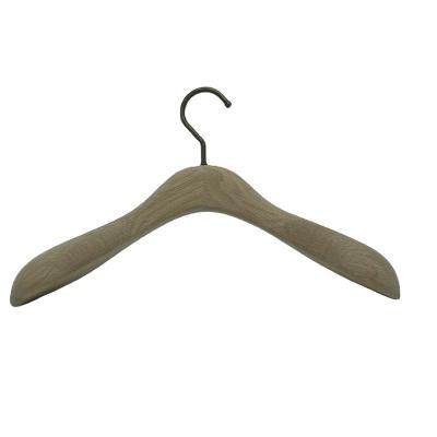 China New Fashion CLASSIC Style Wooden Hangers in Natura Color Suit Clothes Wooden Hanger with Non Slip Pants Cloth Hanger for sale