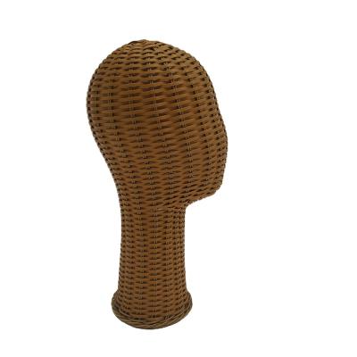 China Eco-Freindly Customer Size Hand - Woven Female Wig Cap Boutique Female Head Mannequin Rattan Head Model for sale