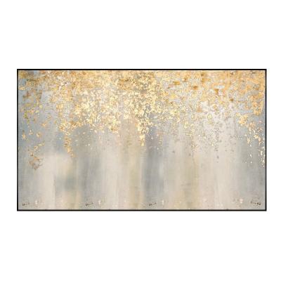 China Wholesale Modern Gold Foil Original Hand Painted Original Abstract Oil Painting For Living Room Wall Decoration for sale