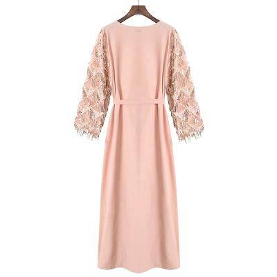 China Islamic Women Clothing Fashion Sequin Dresses Sheath Long Muslim Women Maxi Dress for sale