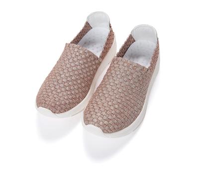 China New Fashion Usb Breathable Women Shoes Casual Slip On Woven Shoes for sale