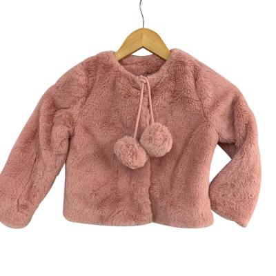 China High Quality Soft Kids Faux Fur Jacket For Girls Warm Cute Kids Clothes Autumn Wear Comfort Fleece Soft Fleece Jacket Kids Casual for sale