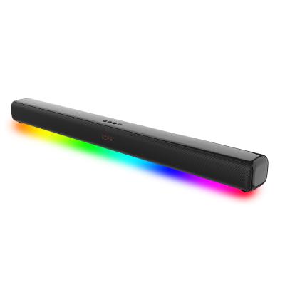 China 2021 Hot Selling Mini System 2.0 Sound Bar with Flashing Lights and Amazing Sound Quality for Home Theater System for sale