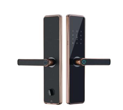 China Hot Sale Hotel Aluminum Alloy Electronic Fingerprint Password Smart Home Door Lock for sale