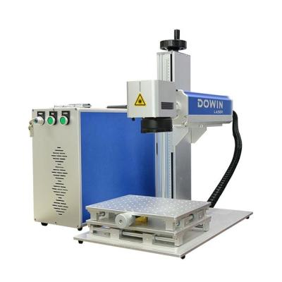 China Laser Marking DOWIN Split Desktop Raycus 50w Fiber Laser Marking Machine With Rotary for sale