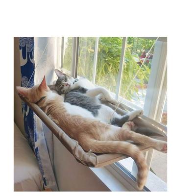 China Super Soft Cooling Mesh Bed Double Sided Strong Pertch Hanging Pet Suction Window Seat Cat Hammock for sale