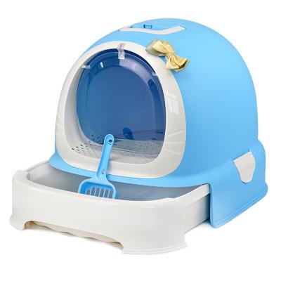 China Cutest Viable Cat Litter Box Totally Enclosed Top Entry Deodorizer from Pet Supplier Bestseller for sale