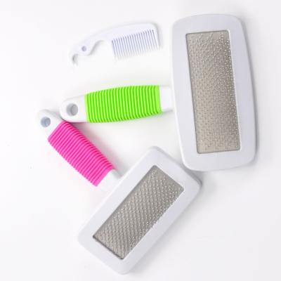 China Viable Portable Massage Pet Cleaning Grooming Comb Stainless Steel Hair Removal Tool Brush To Remove Lice Pet Comb for sale