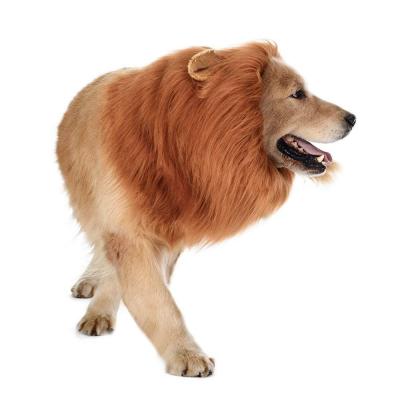 China Cute Funny Cat Costume Lion Mane Wig Viable Dog Pet Wig Hat for Dog Halloween Christmas Clothes Costume for sale