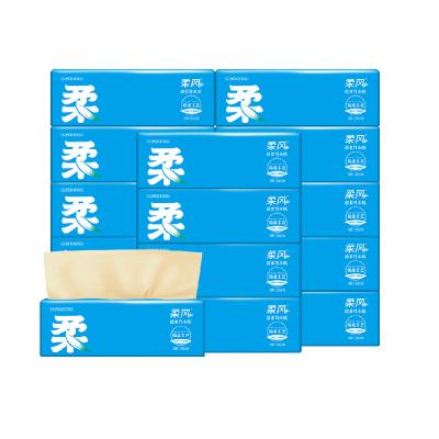 China Various Good Quality Water Intake Bamboo Pulp Custom Packagesoft Facial Tissue Paper for sale