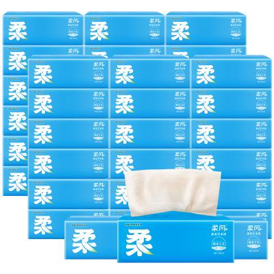 China Water Intake Factory Sale 36packet Bamboo Facial Tissue Paper Small Price Per Ton for sale