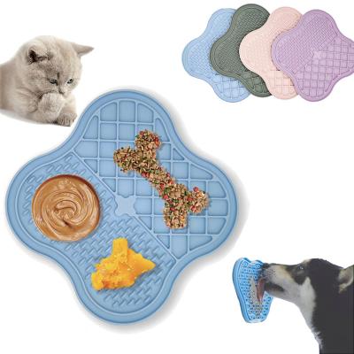 China Sustainable Pet Silicone Mat with Sucking Discs Food Lick Pad For Dogs Cats Food Feeder Bowl Dog Snuffle Mat for sale