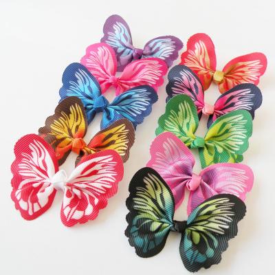 China Stocked Dog Cat Hair Bows Butterfly for Puppy Small Dog Yorkshire Christmas Grooming Bows Pet  Dog Hair Accessories for sale