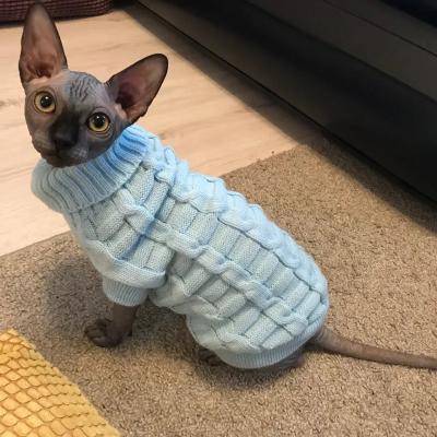 China Stocked Leisure Cat Sweater Winter Knitted Sweatshirts Pet Clothing Cat Clothes for Small Cats Kitten for sale