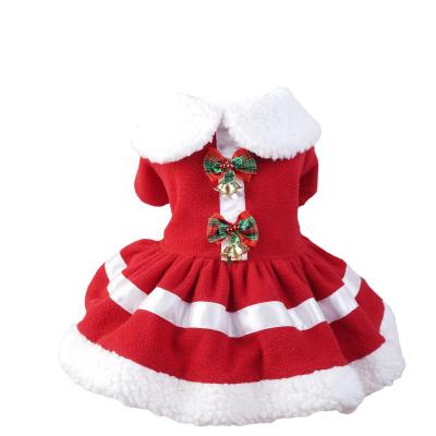 China Stocked Dog Christmas Dress Kitten Puppy  Fleece Dogs Clothes Xmas Chihuahua French Bulldog Poodle Costume for sale