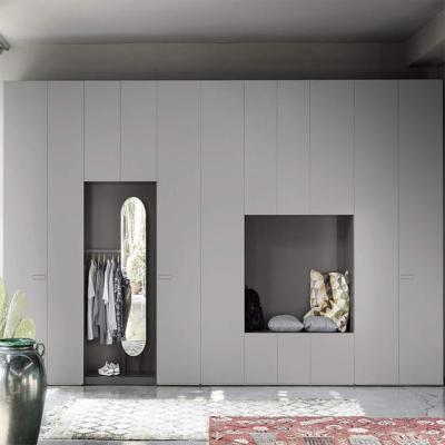 China Bedroom Furniture (Size) Gray Body Adjustable Dressing Wardrobe Mirror for sale