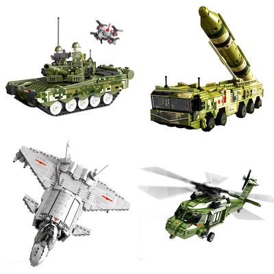 China Building Toy Gaomisi World War Military Tank Missile Vehicle Fighter Helicopter Highly Detailed Building Blocks Brick Model Set for sale