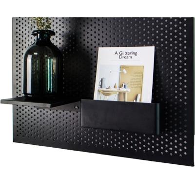 China Sustainable Metal Storage Box For Pegboard Storage Bin Metal Crate Metal Box Black for sale