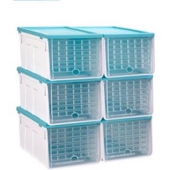 China Transparent (height) adjustable plastic shoe box cover can be extracted dustproof shoes storage box can be superimposed snack storage for sale