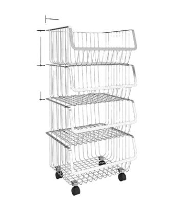 China 4 Tier Sustainable Fruit Vegetable Basket 4 Tier Rack S/S 304 for sale