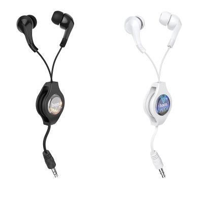 China M68 In-Ear Easy Clip Telescopic Cable Headphones With Automatic Cable Retraction for sale