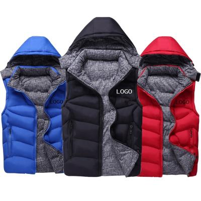 China Moisture wicking hot sale men's winter jacket coat wholesale sleeveless down jackets custom logo soccer stripper jacket vest for sale