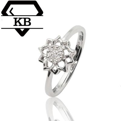 China 14K/18K Gold CLASSIC 1CT Moissanite Diamond Ring Flower Design Engagement Ring Wedding Ring For Women for sale