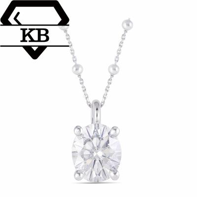 China Fine Jewelry Necklace 14K 2CT Gold CLASSIC Oval Cut VVS Moissanite Necklace Pendant Valentine's Day / Anniversary Gift for sale