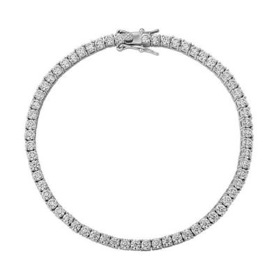 China FASHION Ready to ship Diamond 925 Sterling Silver Moissanite Tennis Bracelet of 3mm 4mm 5mm Moissanite for sale