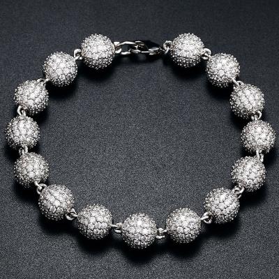 China Hiphop True Customize Hip Hop Street Fashion 925 Sterling Silver 10MM Iced Out Moissanite Cuban Link Bracelet and Chain for sale