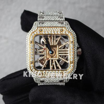 China Luxury Mens Hip Hop Watch Bust Down Expensive VVS Moissanite Diamonds Iced Out Watches For Men for sale