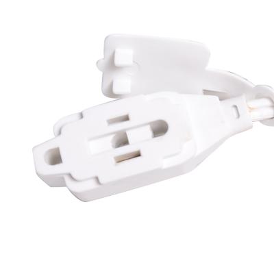 China White Home Appliance 3 Outlet 15 Ft Polarized Indoor Flat Plug Extension Cord, With Multiple Outlets, 16 A.W.G., 13Amps, 125V for sale