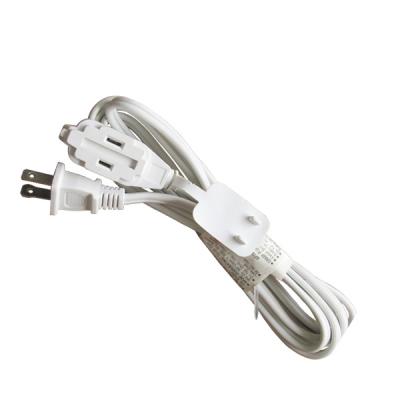 China 6 A.W.G. 16 ft SPT 3-Outlet Polarized White Indoor Extension Cord Wrap Wrap for sale